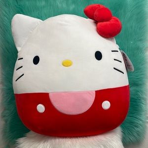 Hello Kitty Squishmallow with Red Bow